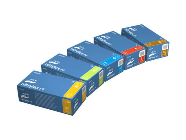 Rękawice winylowe zalecane dla osób uczulonych na lateks.